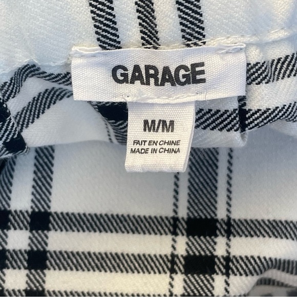 Garage White & Black Wide Plaid Pleated Tennis Prep Skirt Blokette Academia - Picture 7 of 8